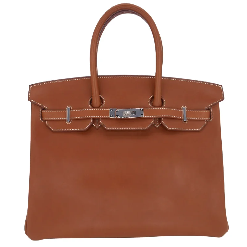 Hermès 35cm Birkin Fauve Barenia Palladium Hardware