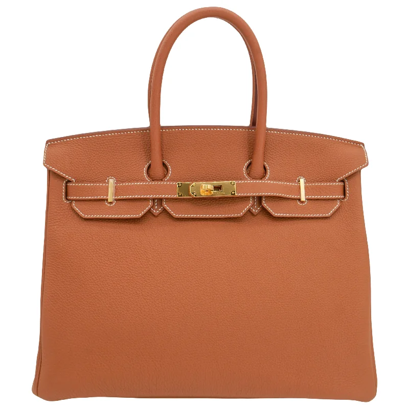 Hermès 35cm Birkin Gold Togo Leather Gold Hardware