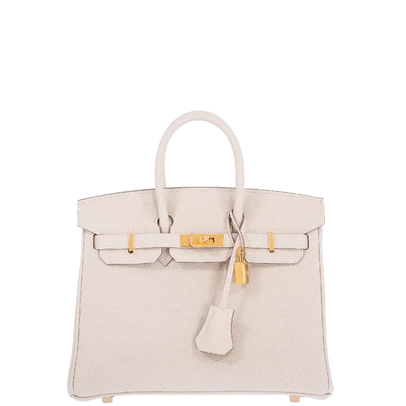 Hermès Birkin 25 Craie Togo Gold Hardware