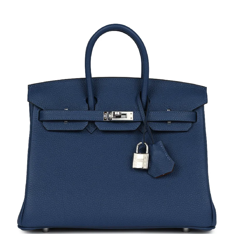 Hermes Birkin 25 Deep Bleu Verso Togo Palladium Hardware