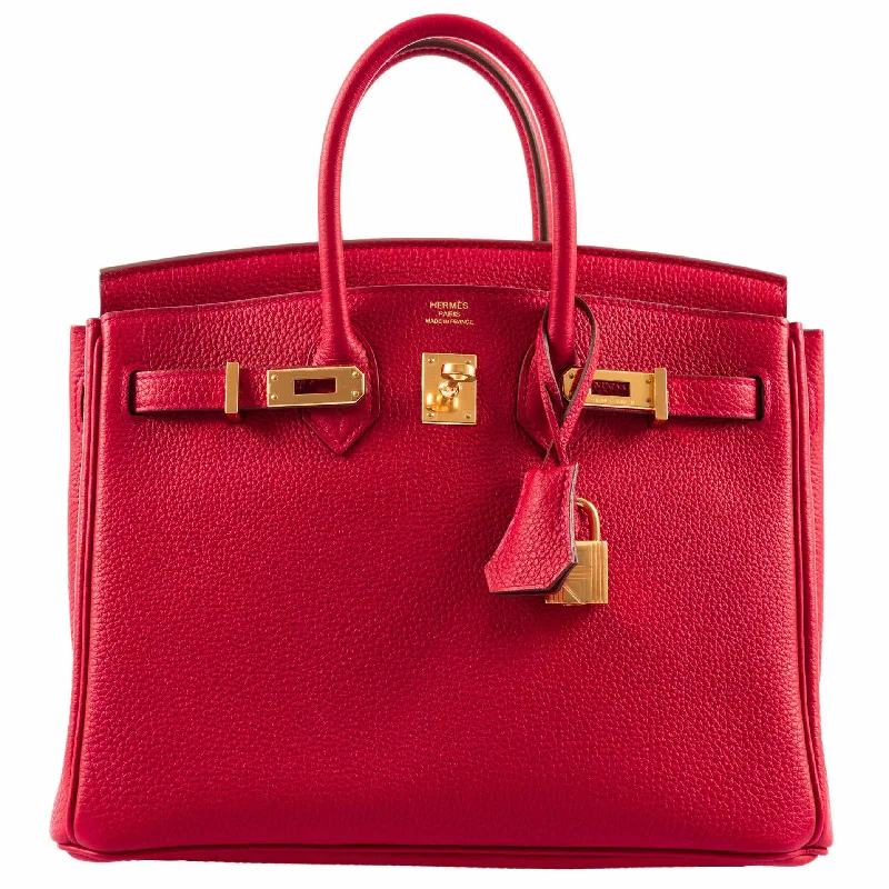 Hermès Birkin 25 Rouge Vif Togo Gold Hardware