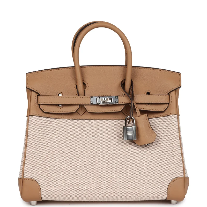 Hermes Birkin 25 Toile H and Chai Swift Palladium Hardware