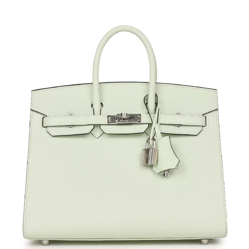 Hermes Birkin Sellier 25 Vert Fizz Epsom Palladium Hardware