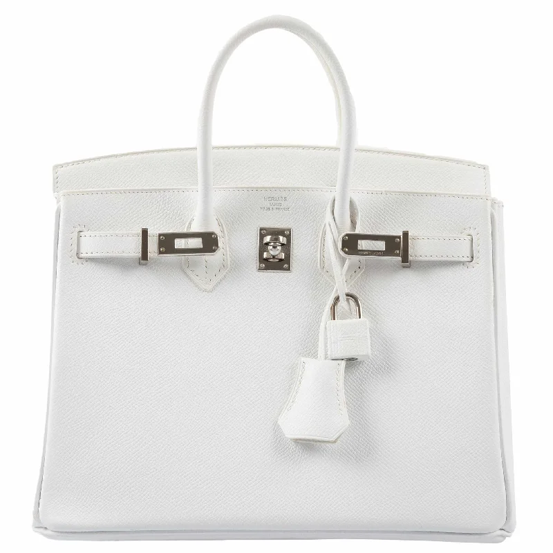 Hermès Birkin 25 White Epsom Palladium Hardware