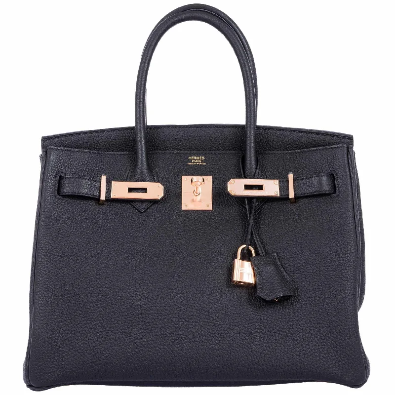 Hermès Birkin 30 Black Togo Rose Gold Hardware