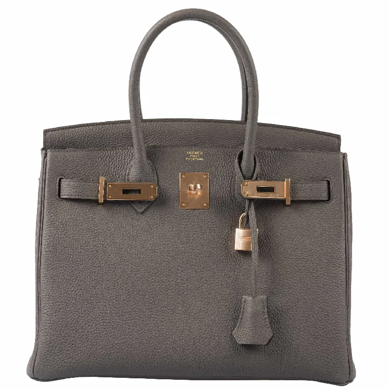 Hermès Birkin 30 Etain Tin Grey Togo Rose Gold Hardware