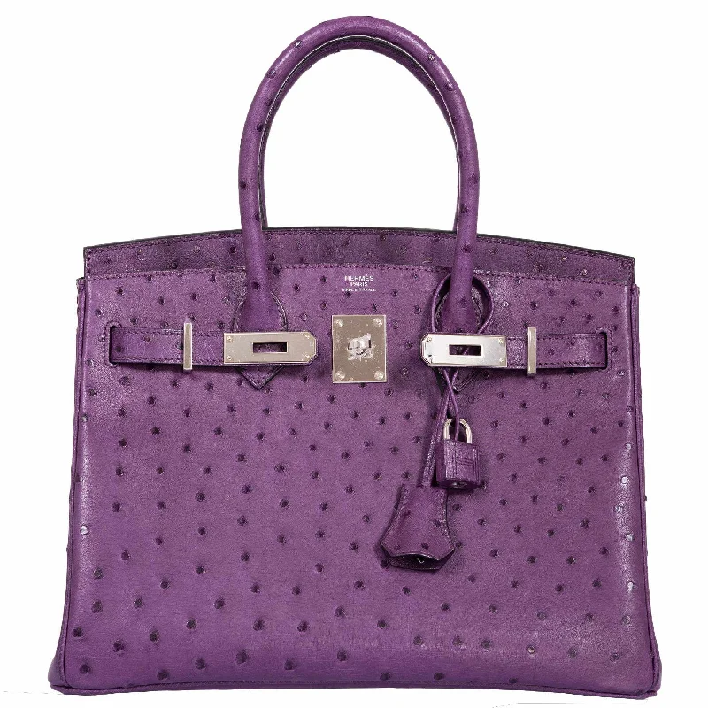 Hermès Birkin 30 Violine Ostrich Palladium Hardware