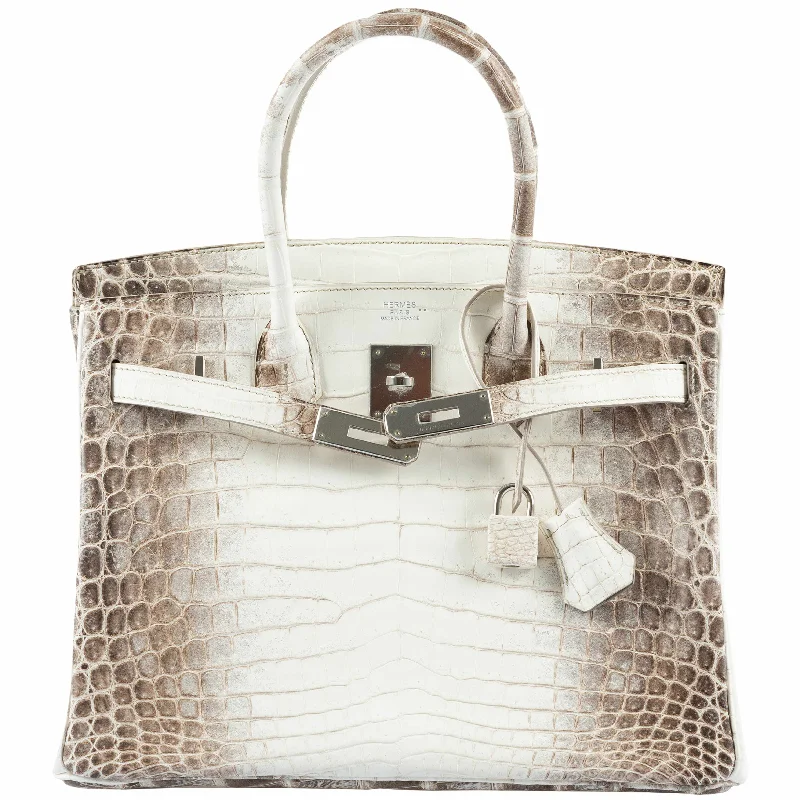 Hermès Birkin 30 White Himalayan Niloticus Crocodile Palladium Hardware