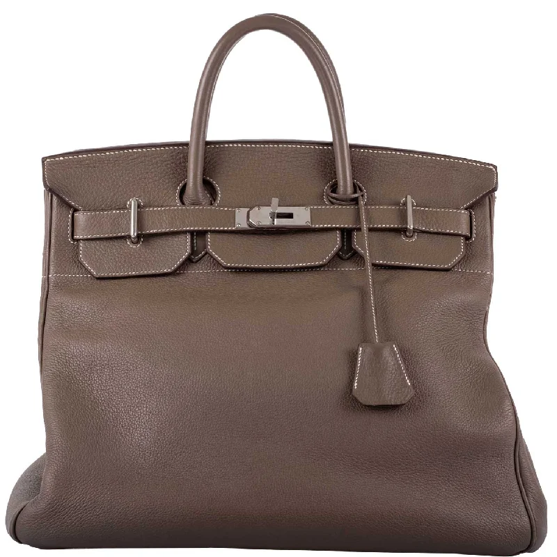 Hermès Birkin 40 HAC Etoupe Clemence Palladium Hardware