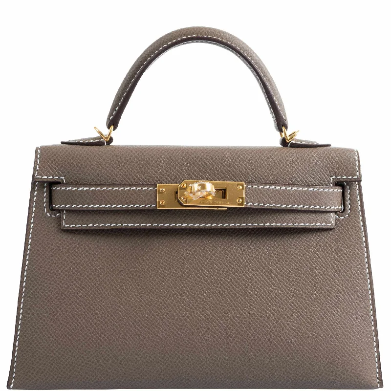 Hermès Kelly 20 Mini II Sellier Etoupe Epsom Gold Hardware - 2019