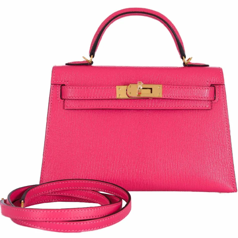 Hermès Kelly 20 Rose Lipstick Pink Chevre Gold Hardware