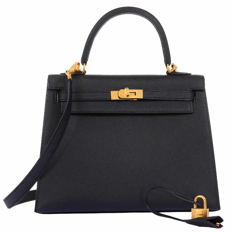 Hermès Kelly 25 Black Chevre (Goat) Gold Hardware - Very Special