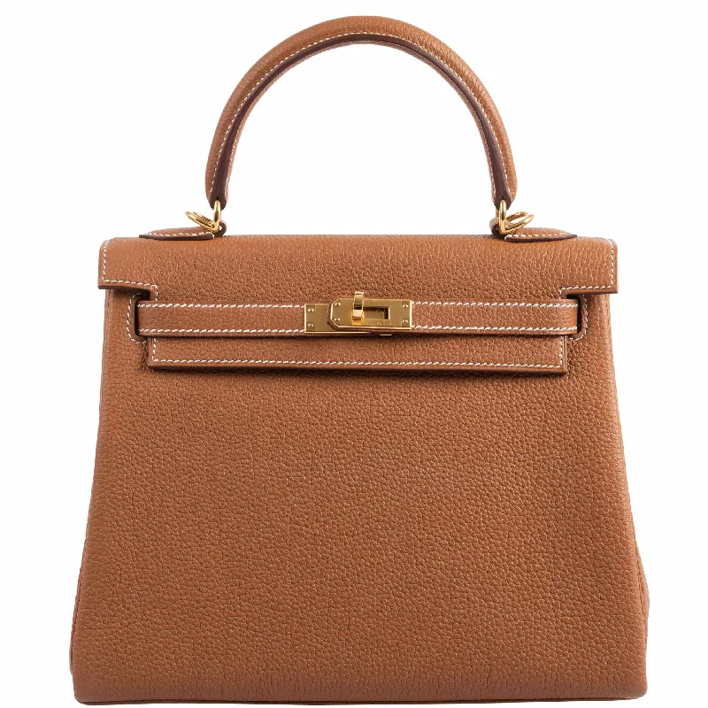 Hermès Kelly 25 Retourne Gold Togo Gold Hardware - 2019, D