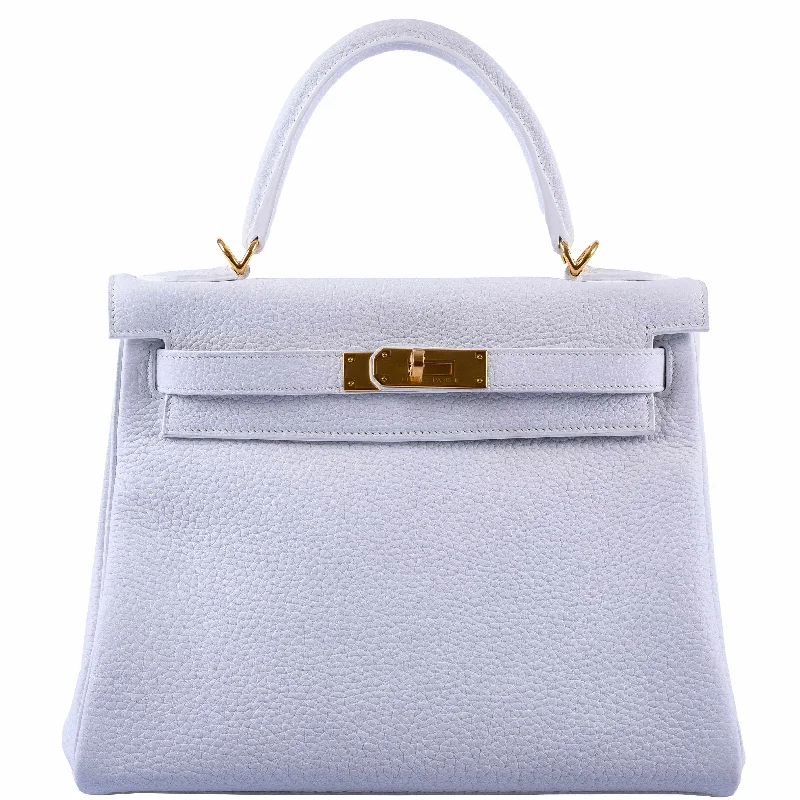 Hermès Kelly 28 Retourne White Clemence Gold Hardware - 2019, D