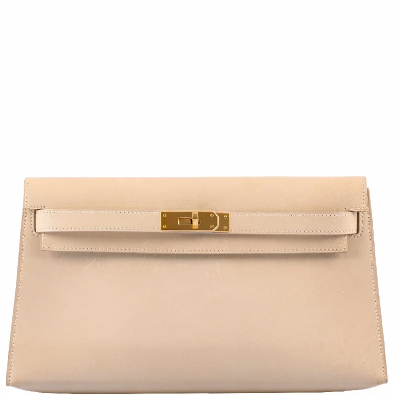 Hermès Kelly Elan Parchemin Calfbox Leather Gold Hardware