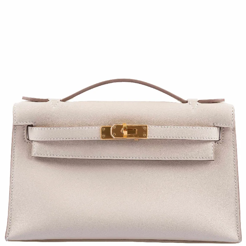 Hermès Kelly Mini Pochette Craie Swift Gold Hardware