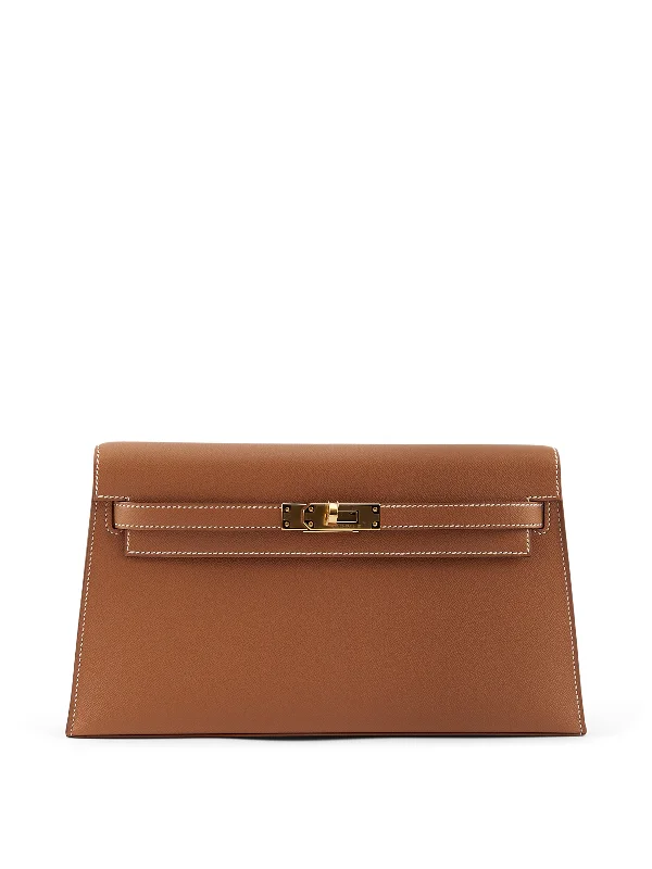 HERMÈS KELLY ELAN GOLD Madame Leather with Gold Hardware