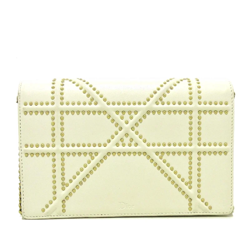 Dior Calfskin Studded Diorama Wallet on Chain (nJ2Okp)