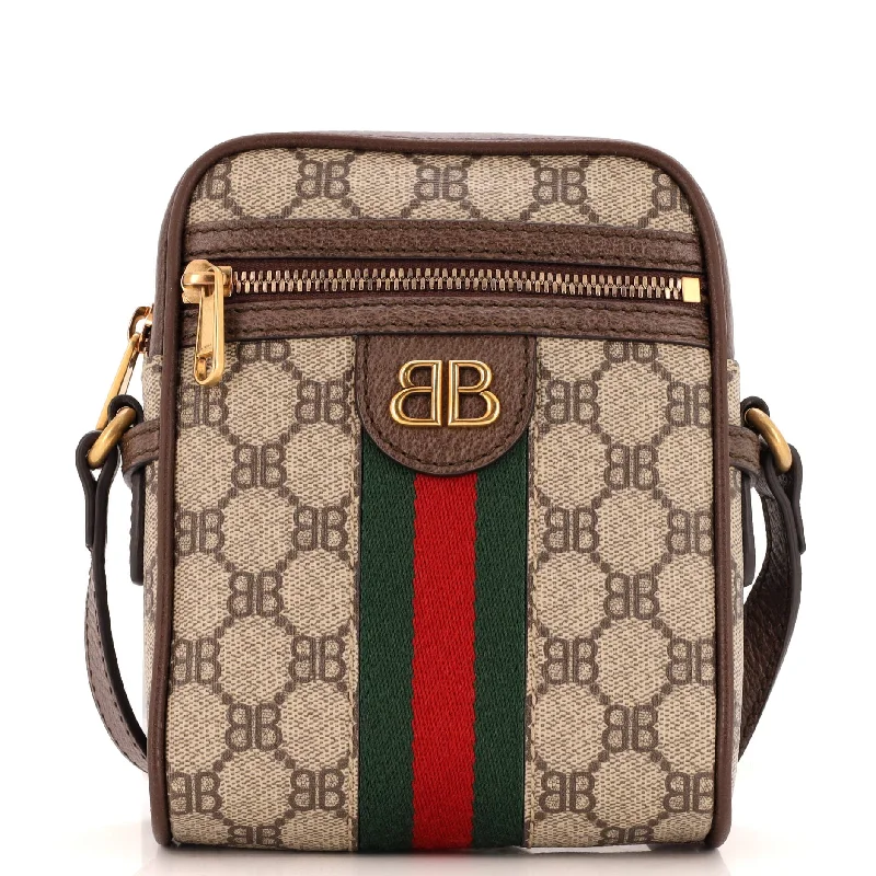 x Gucci The Hacker Project Zip Messenger Bag BB Coated Canvas Mini