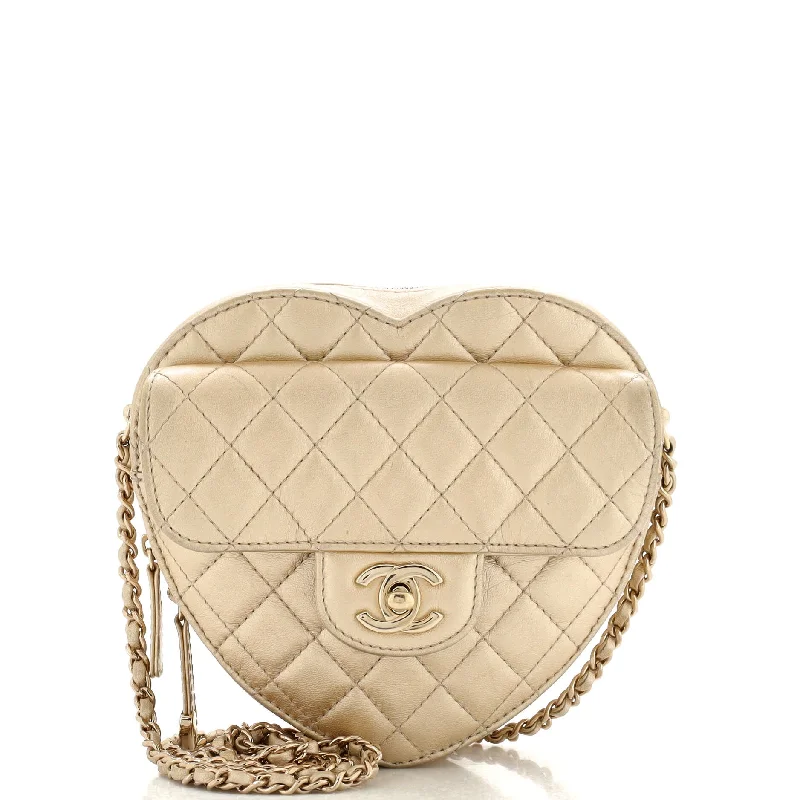 CC in Love Heart Bag Quilted Lambskin