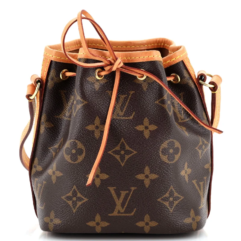 Noe Handbag Monogram Canvas Nano